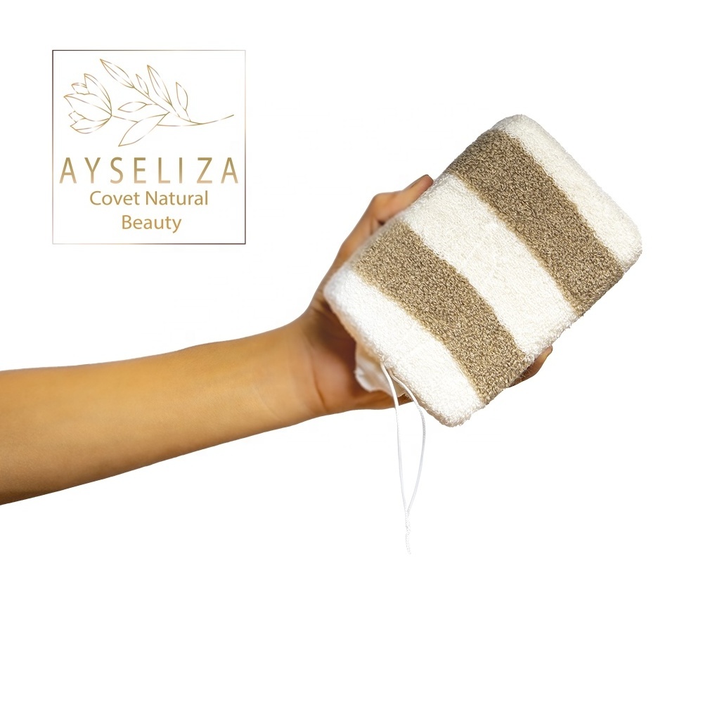 High Quality Bamboo Bath Sponge By Ayseliza Handy Bath Sponges For Kids All Natural And Eco-Friendly For Sensitive Oily Skins