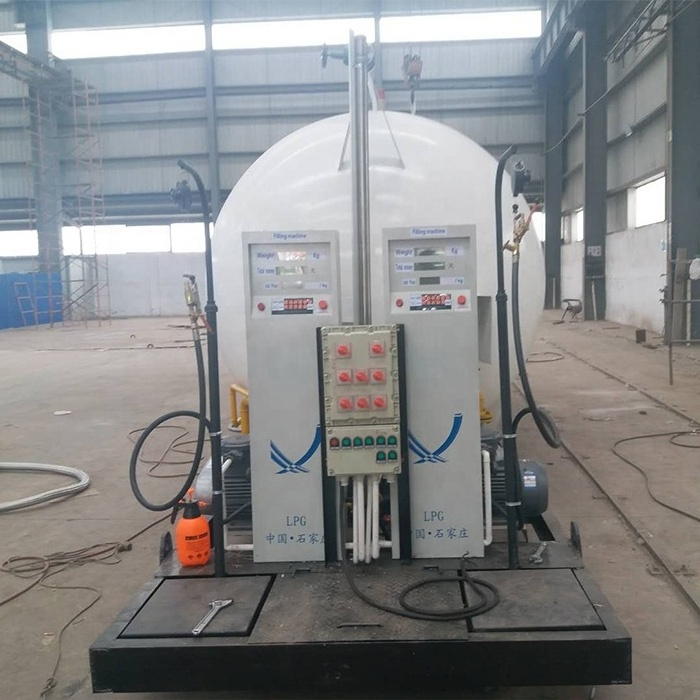 2000 litre propane filling gas storage tanks skid mounted heads for sale 25000 liter truck lpg tank skid station