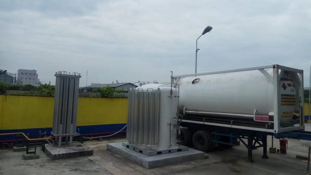 40000 liters propane filling gas lpg storage skid tanks skid station spherical grill plant canada lpg tank skid station