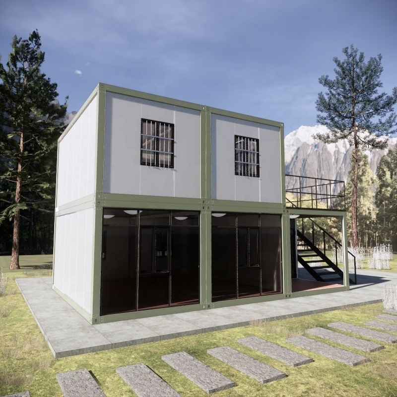 Prefabricated Residential Fiberglass Houses and Villas Log Cabin Modern EPS Container Houses