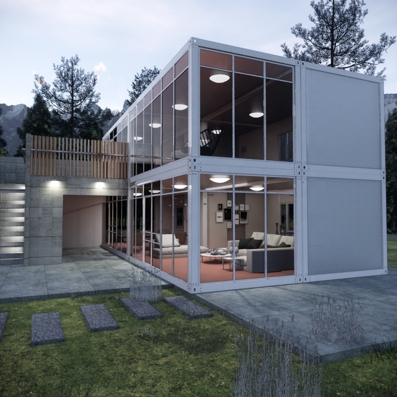 20ft 40ft  Price with 3 Bedroom High Quality Prefab House for Living Home Villa Container Houses Steel