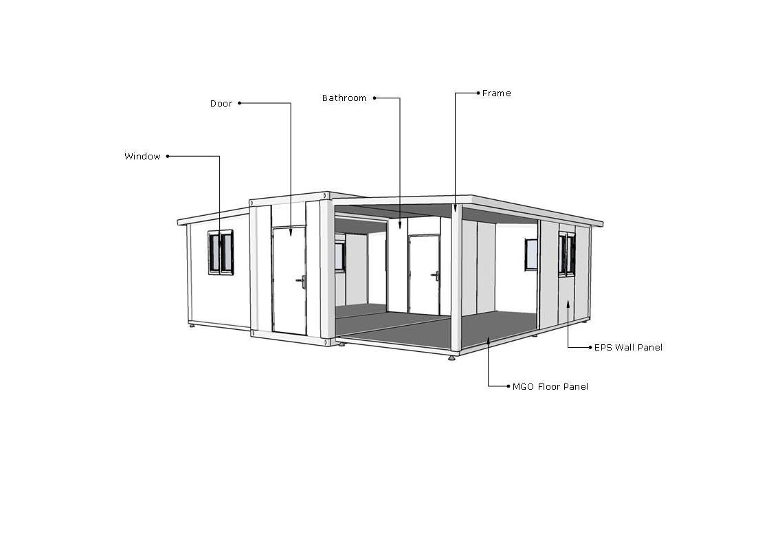 Modified Prefab Sea Shipping Container House Pop Up Coffee Shop Bar