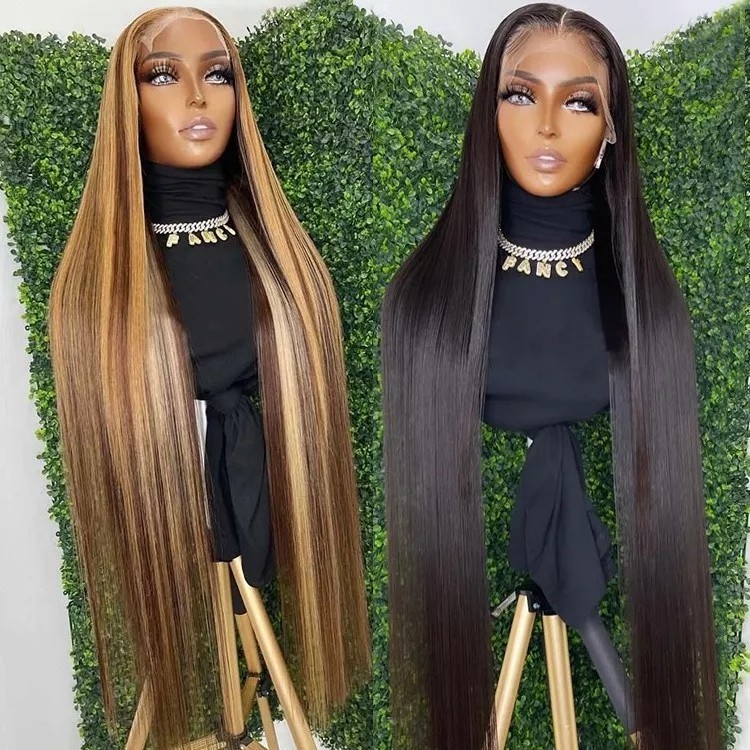 30 32 34 36 38 40 50 inch Human Lace Frontal Wig Vendors Straight Virgin Brazilian Hd Lace Front Human Hair Wigs For Black Women