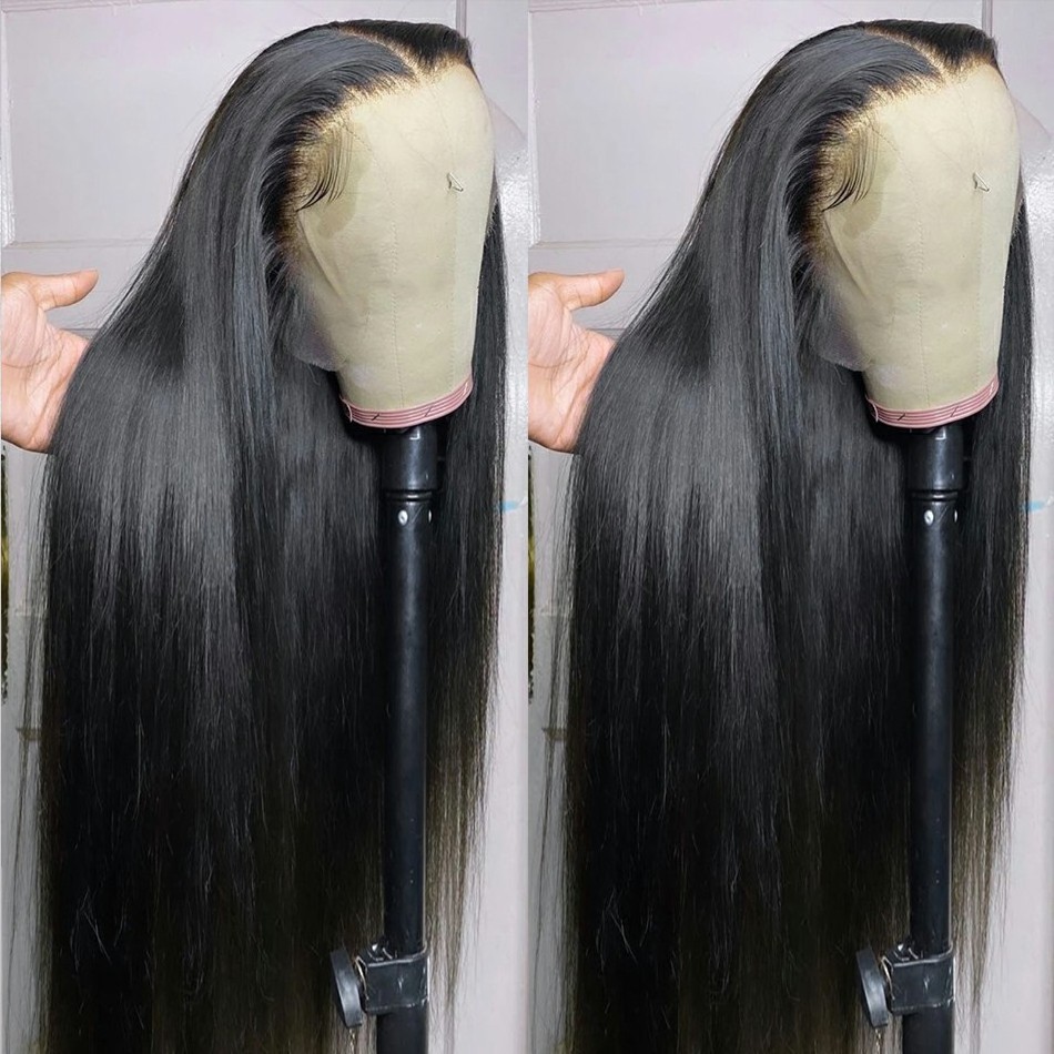 30 32 34 36 38 40 50 inch Human Lace Frontal Wig Vendors Straight Virgin Brazilian Hd Lace Front Human Hair Wigs For Black Women