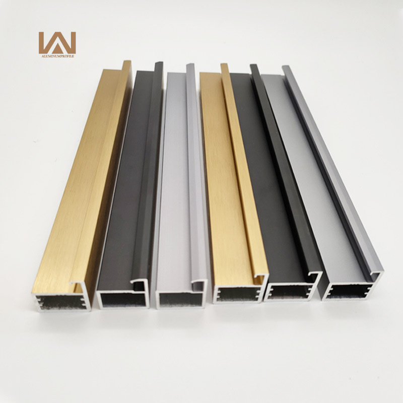 Aluminum profile frame glass All aluminum cabinet door handle Modern style Glass cabinet aluminum alloy frame