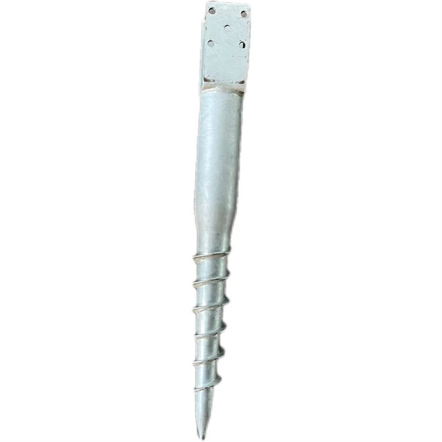 U-Shaped Common Use Screw Pile Galvanized No Dig Ground Screw Pole Anchor