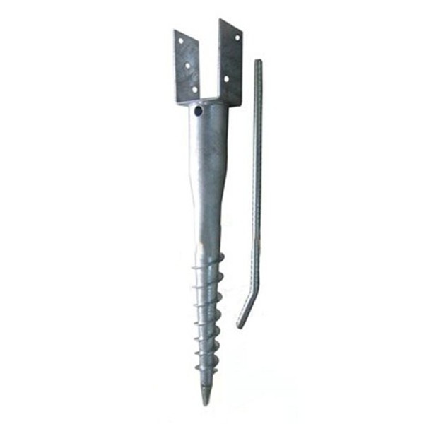 U-Shaped Common Use Screw Pile Galvanized No Dig Ground Screw Pole Anchor