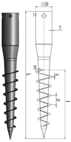 Adjustable Helical Screw Pile Fence Post Anchor Ground Spike For Solar System