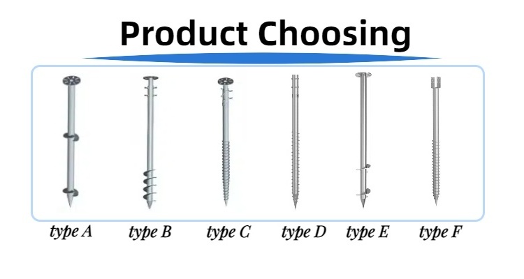 U-Shaped Common Use Screw Pile Galvanized No Dig Ground Screw Pole Anchor