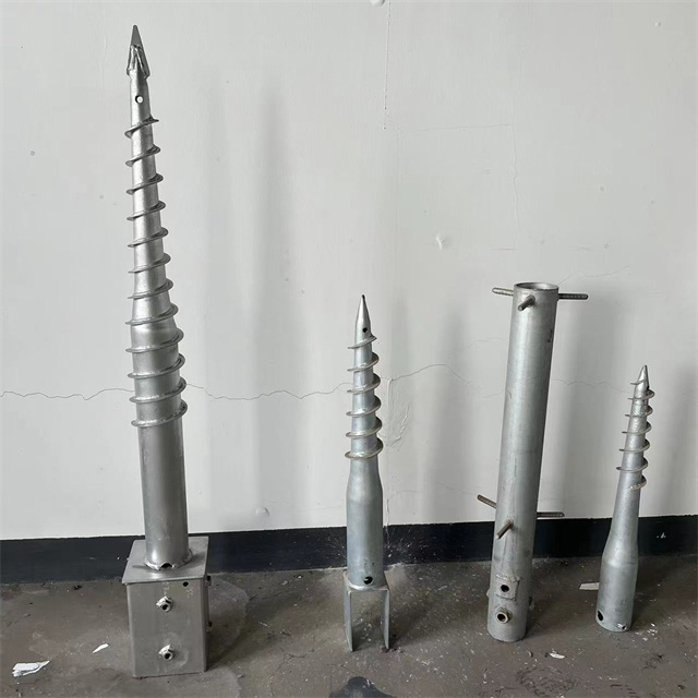 Best Selling Double Blade Screw Earth Anchor Supplier Screw Post Helical Ground Spike Pile