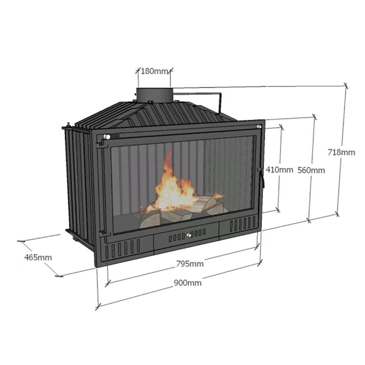 Chimney Kit Wood Stove With Oven Fireplace