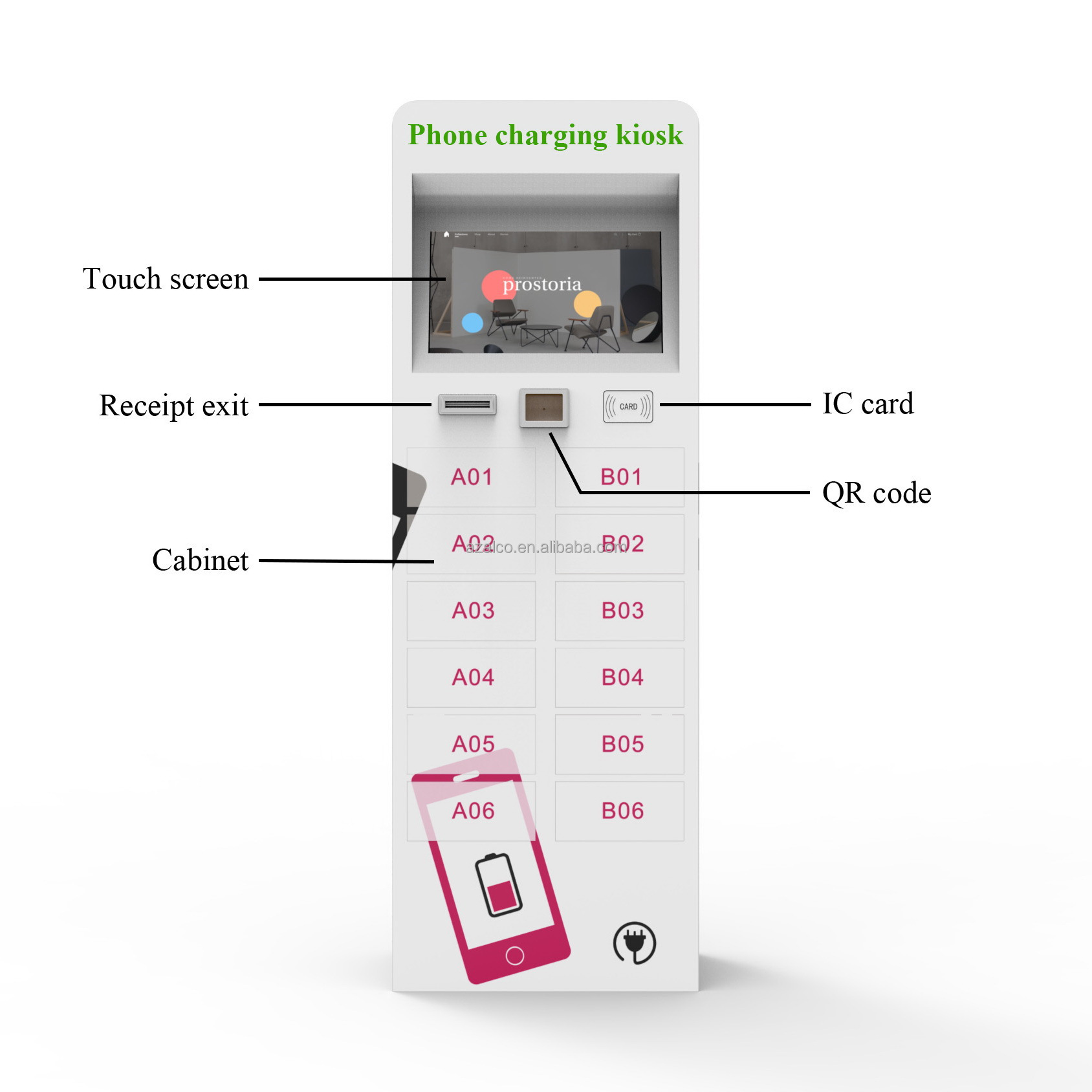 Mobile phone battery ultra fast charge station vending machine with cable and charge station coin acceptor bill with 3 cable