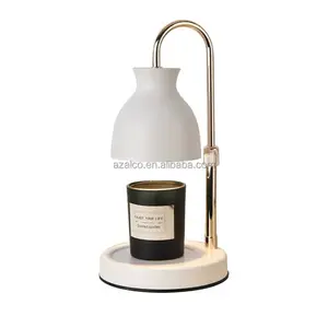 110V/220V Electric Candle Warmer Lamp with Timer 2 Bulbs Adjustment Height Modern Style Wax Melting Light Bedside Decor