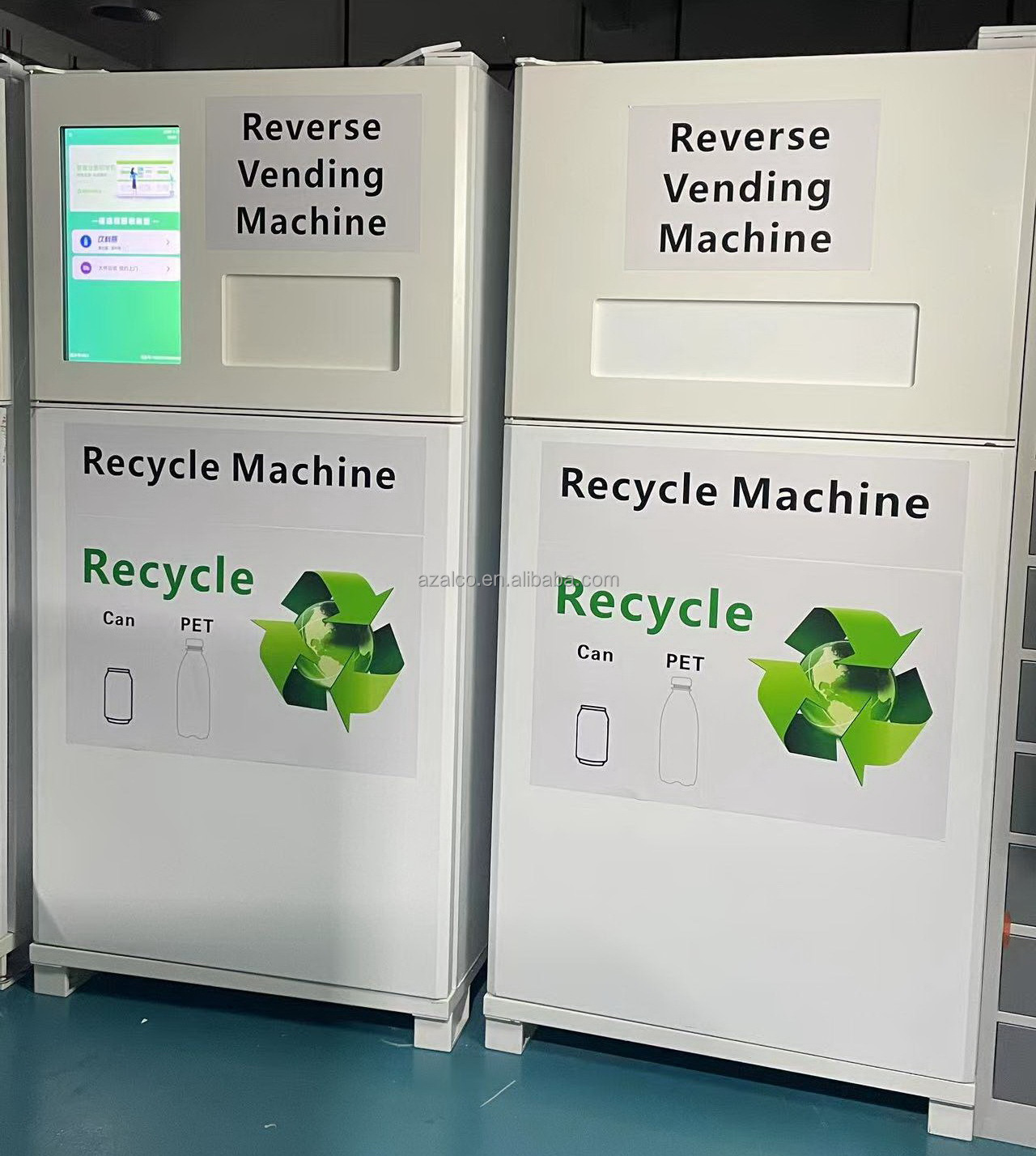 Automatic reverse vending machine recycle PET bottles Can big storage  device with compact function full software