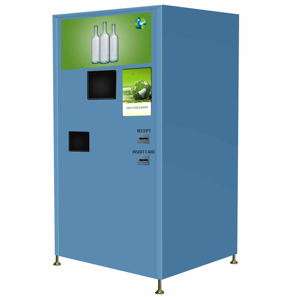 Automatic reverse vending machine recycle glass bottles big storage  Glass bottle deceleration and descent device