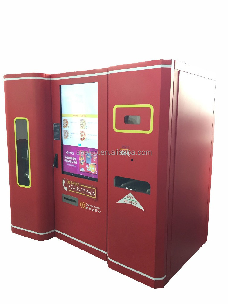 Pizza Sandwich Food cooking vending machine with 47inch touch screen sell making pizza on site