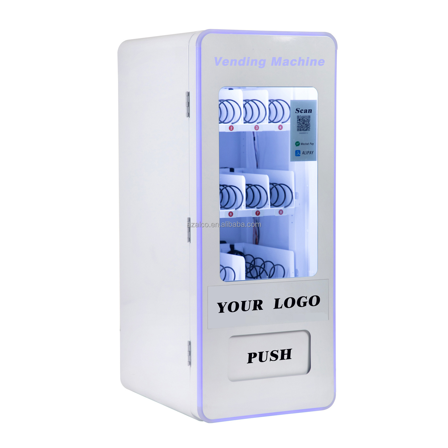 Commercial Smart Full Automatic QR Code Payment Advanced Semiconductor Refrigeration Snack Mini Vending Machine