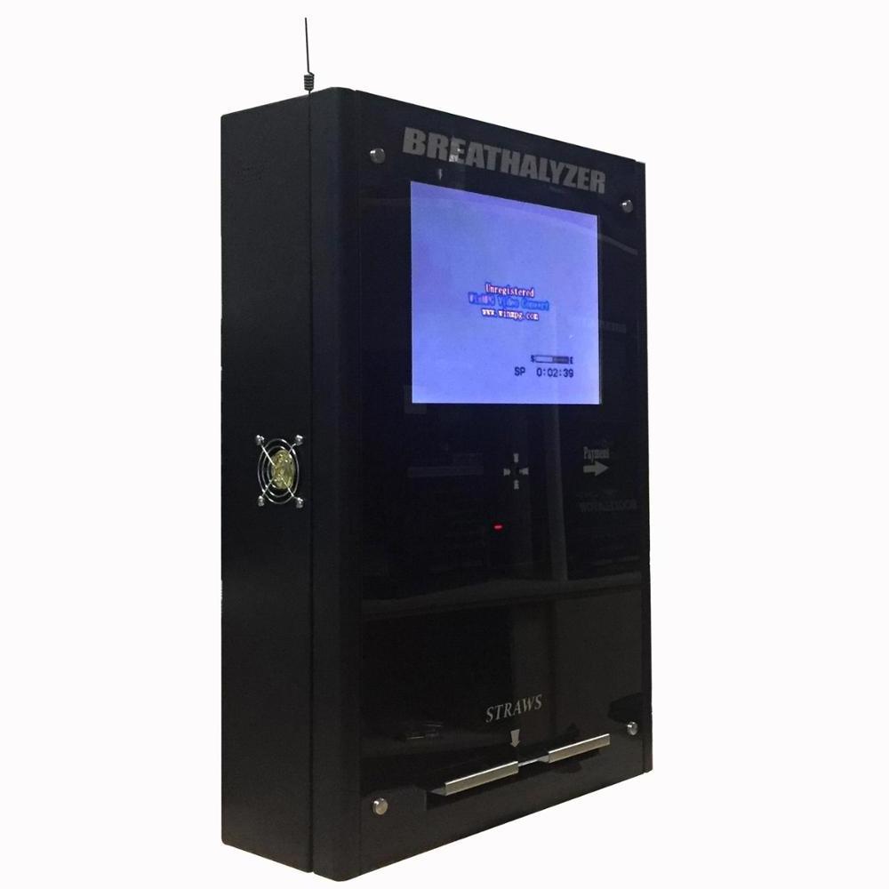 Coin operated smart breathalyzer vending machine with credit card reader Port for America