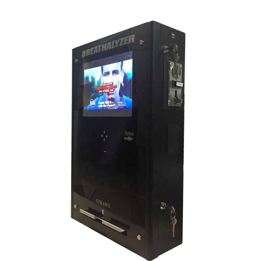 Coin operated smart breathalyzer vending machine with credit card reader Port none wifi version