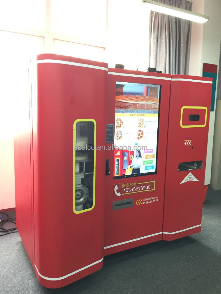 Pizza Sandwich Food cooking vending machine with 47inch touch screen sell making pizza on site