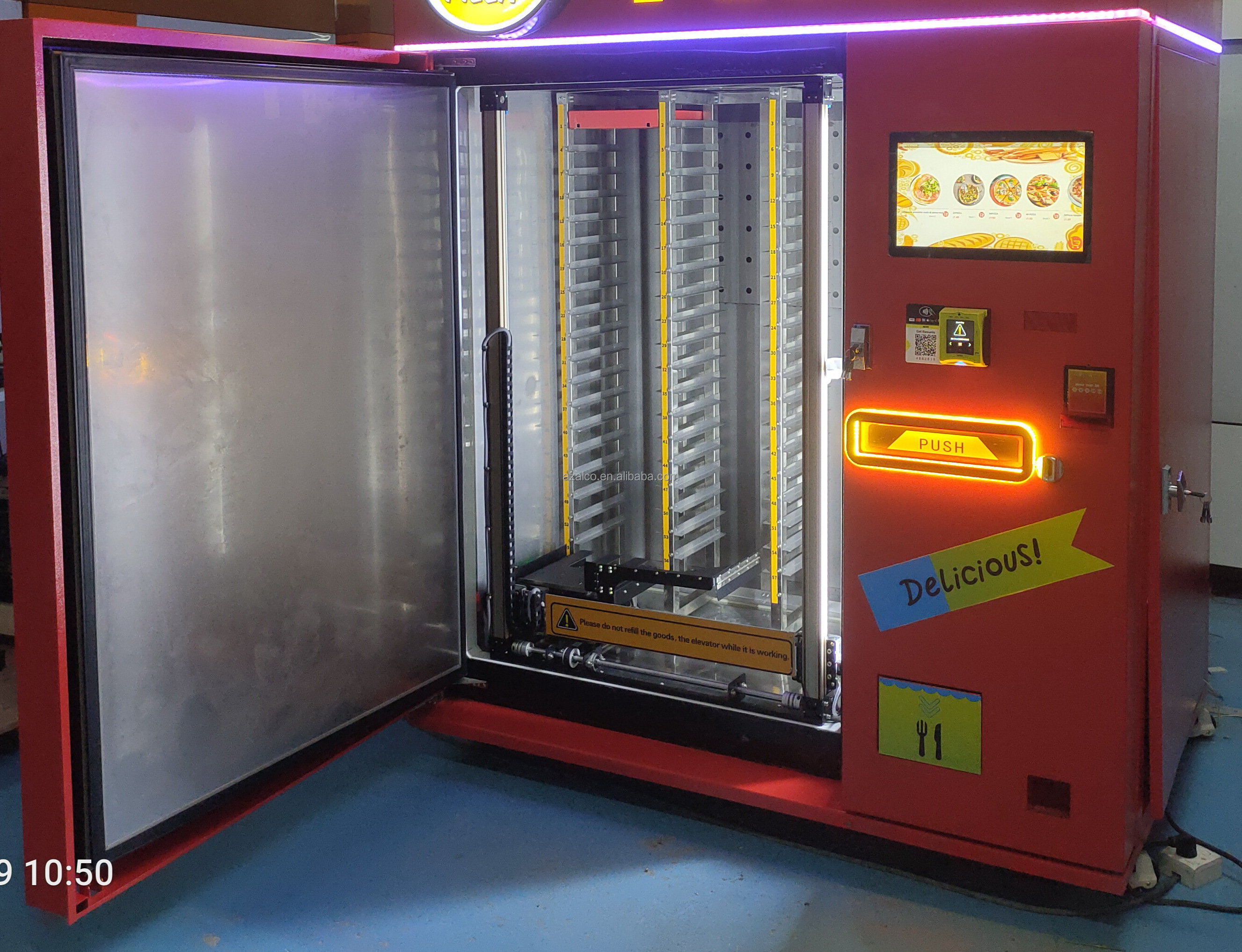 Self-service Robot Hot Pizza Making Vending Machine Fast Food Fully Automatic Pizza Vending Machine For Airport