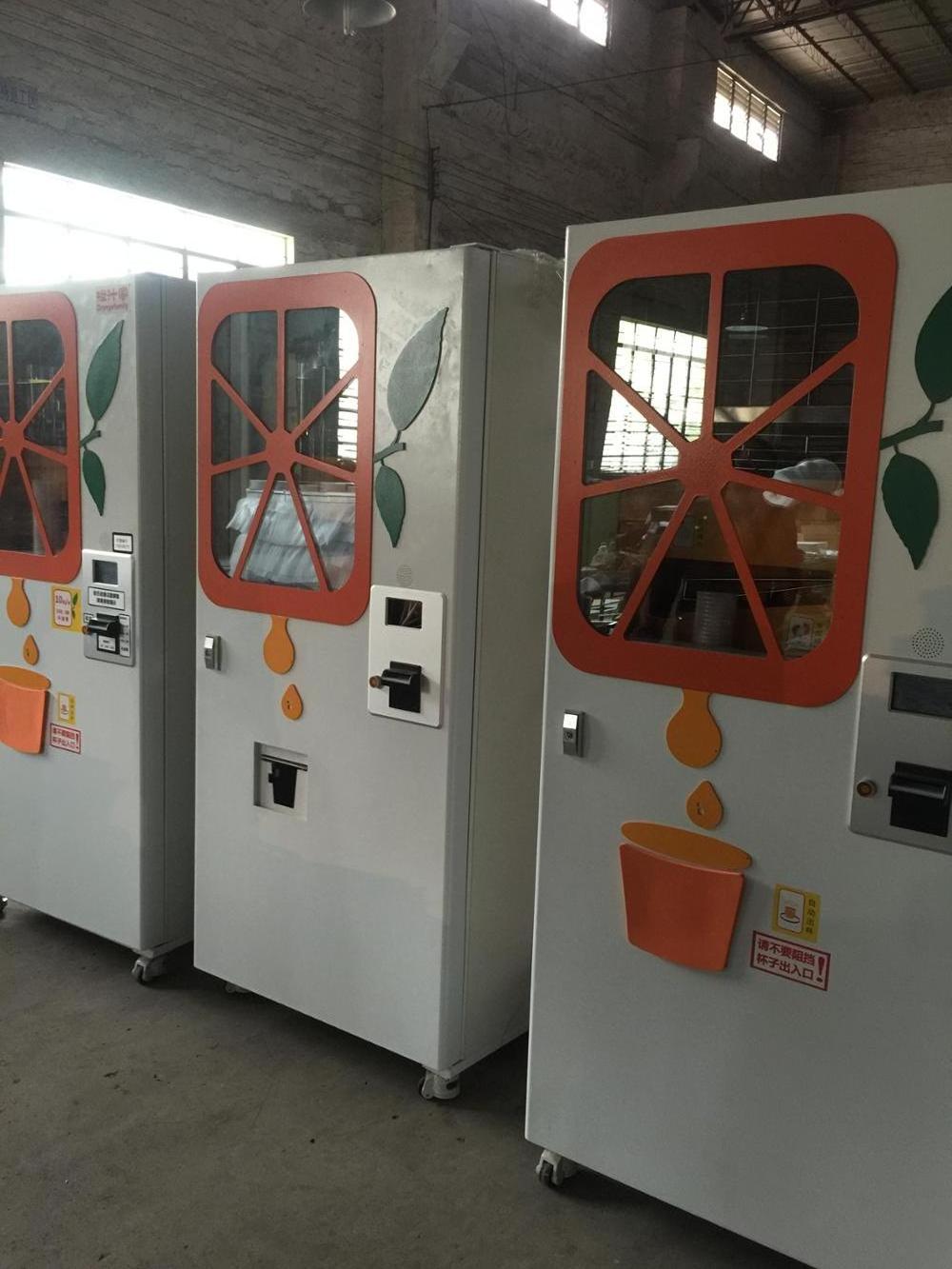 2024 automatic fresh orange juice vending machine for sale coin bill online QR code bank card credit card payment system