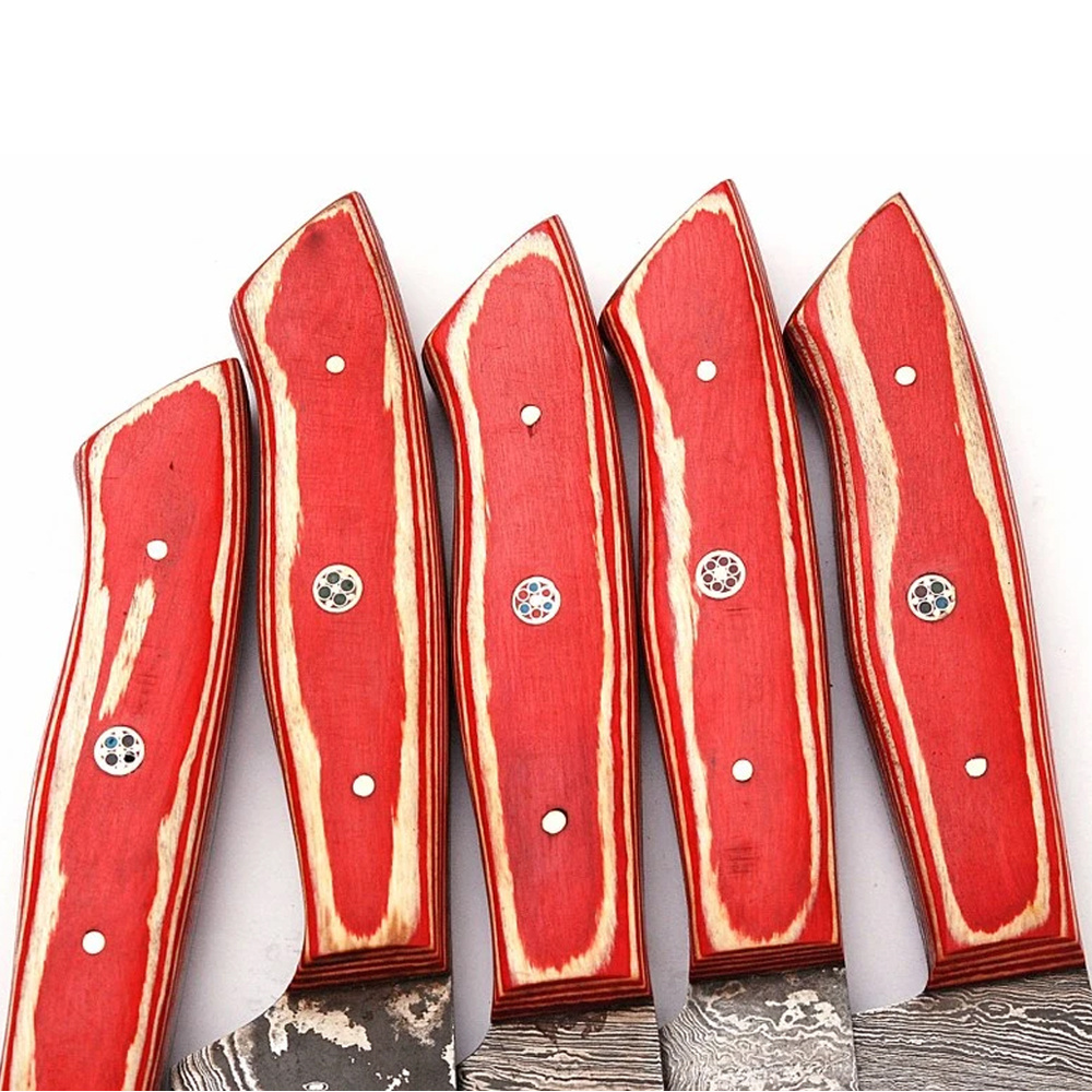 Best Chef Knife Set Damascus Chef Kitchen Knife Set kitchen utility knives set with wooden block of Custom logo Handle