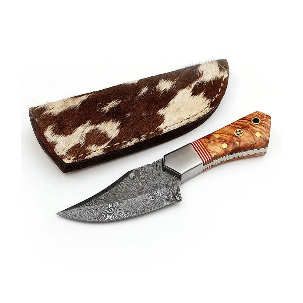 Cheap Price 2023 Light Weight OEM ODM Latest Design Damascus Steel Material Hunting Knives In Solid Color