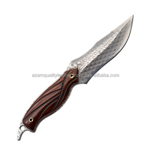 Customized outdoor camping knife Carbon fiber 535  steel double action EDC hunting knife