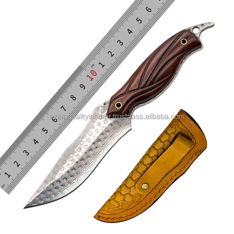 Customized outdoor camping knife Carbon fiber 535  steel double action EDC hunting knife