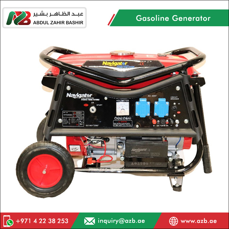 Portable Home Use Power 220V Single Phase 4 Stroke Engine with Wheels Electric Start Navigator VEPG4500E2 Gasoline Generator