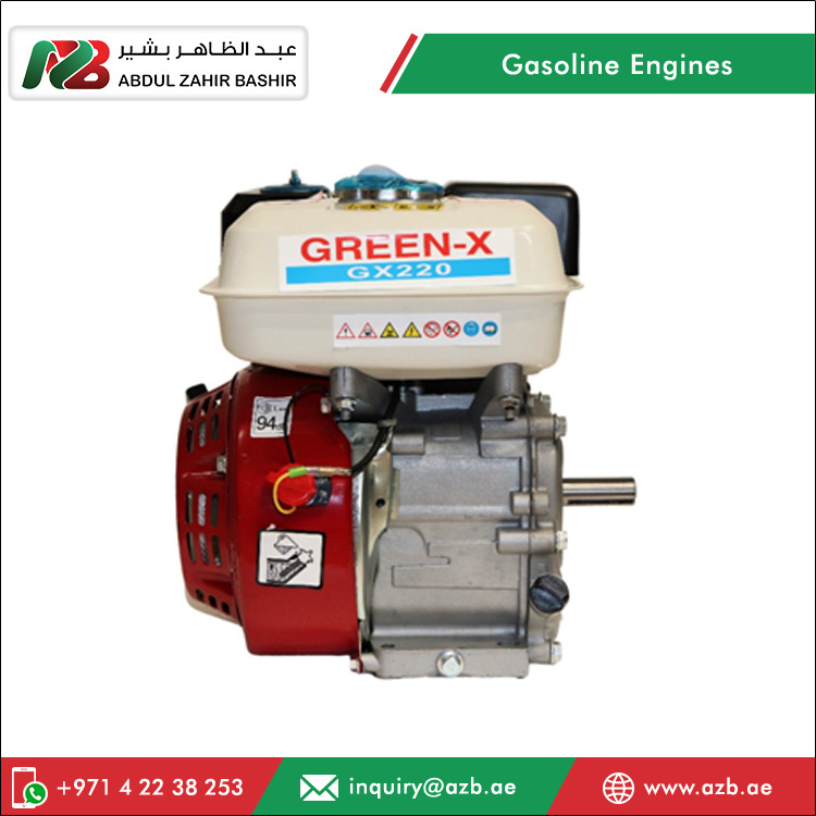 Air Cooled Single Cylinder Four Stroke Engine Best Performance 11Nm Torque Green X GX220 Gasoline Engine at Reasonable Price