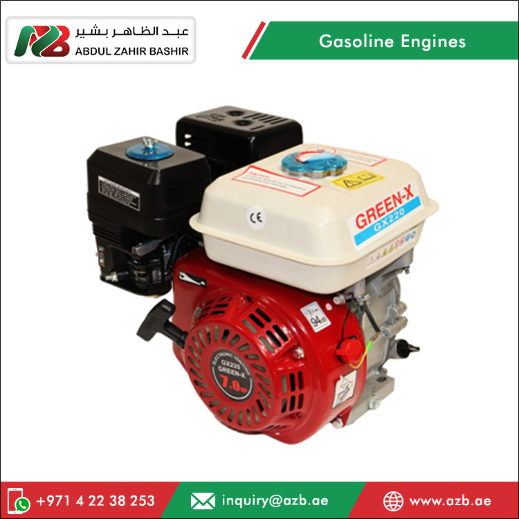 Air Cooled Single Cylinder Four Stroke Engine Best Performance 11Nm Torque Green X GX220 Gasoline Engine at Reasonable Price