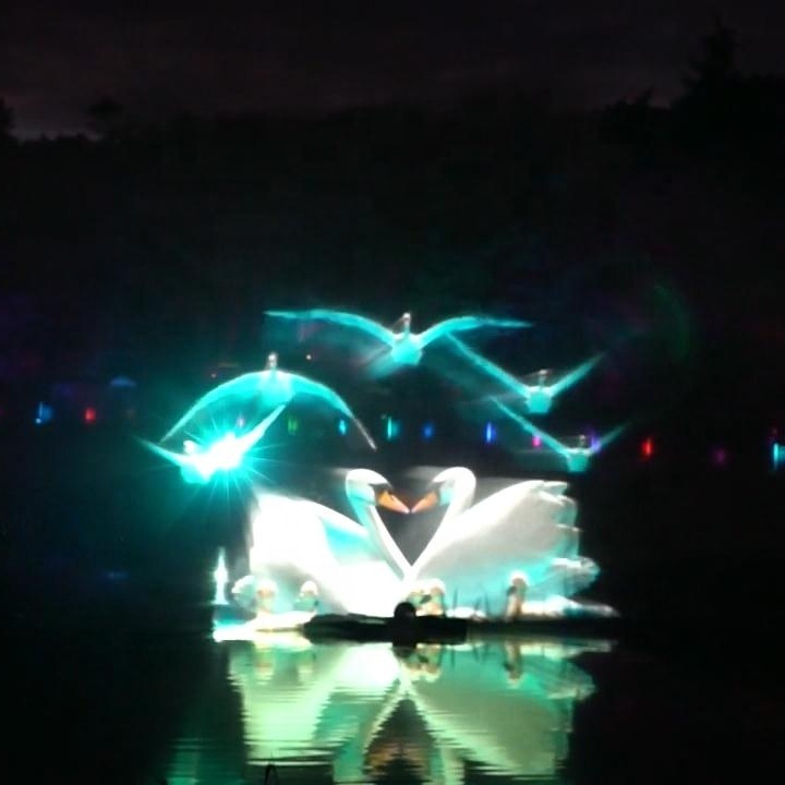 Outdoor Customized Musical Floating Fountain with 3D Hologram Water Show