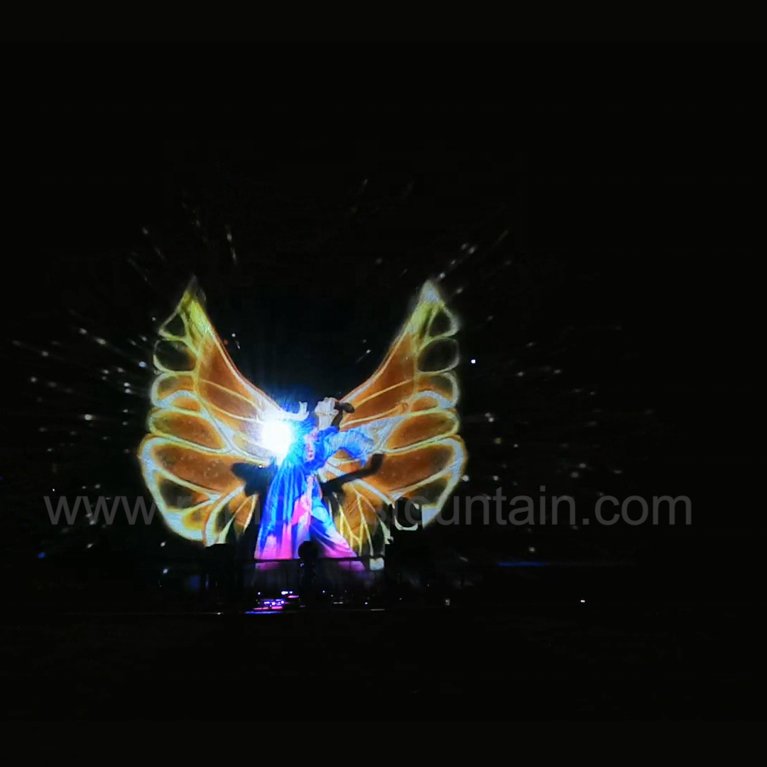 Outdoor Customized Musical Floating Fountain with 3D Hologram Water Show