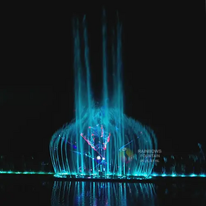 India Outdoor 60m Long Laser Water Screen Movie Floated Lake Programmable DMX Music Fountain