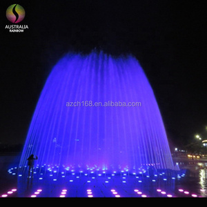 Square Water Dance Fountain Systems Floor Type Waterscape Outdoor Large Led Music Dry Fountain