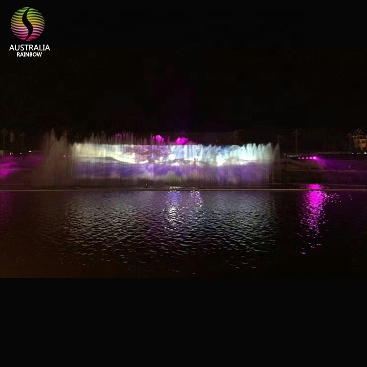 3D Laser holographi Water Screen Movie Projector Fountain With Outdoor Musical Fountain