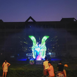 Outdoor Customized Musical Floating Fountain with 3D Hologram Water Show