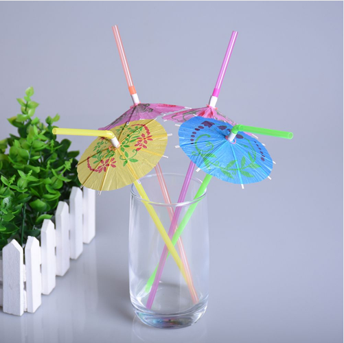 Decorative Sticks Drink Umbrellas for Luau Hawaii Beach Party Mixed Style Bamboo Sticks For Cocktail Disposable