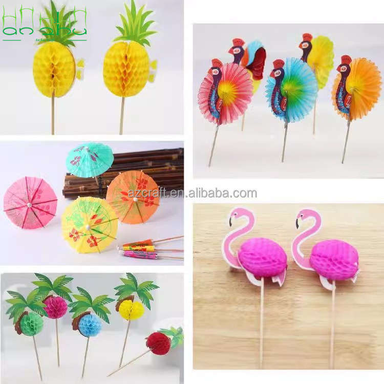 2024 Drink Umbrellas Cocktail Picks Multicolor Party Toothpicks for Appetizers Sandwich Cupcake