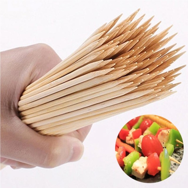 Bamboo Shish Kabob / Kebab Skewer Wood Sticks for BBQ/Appetizers/Corn Dog/Grilling