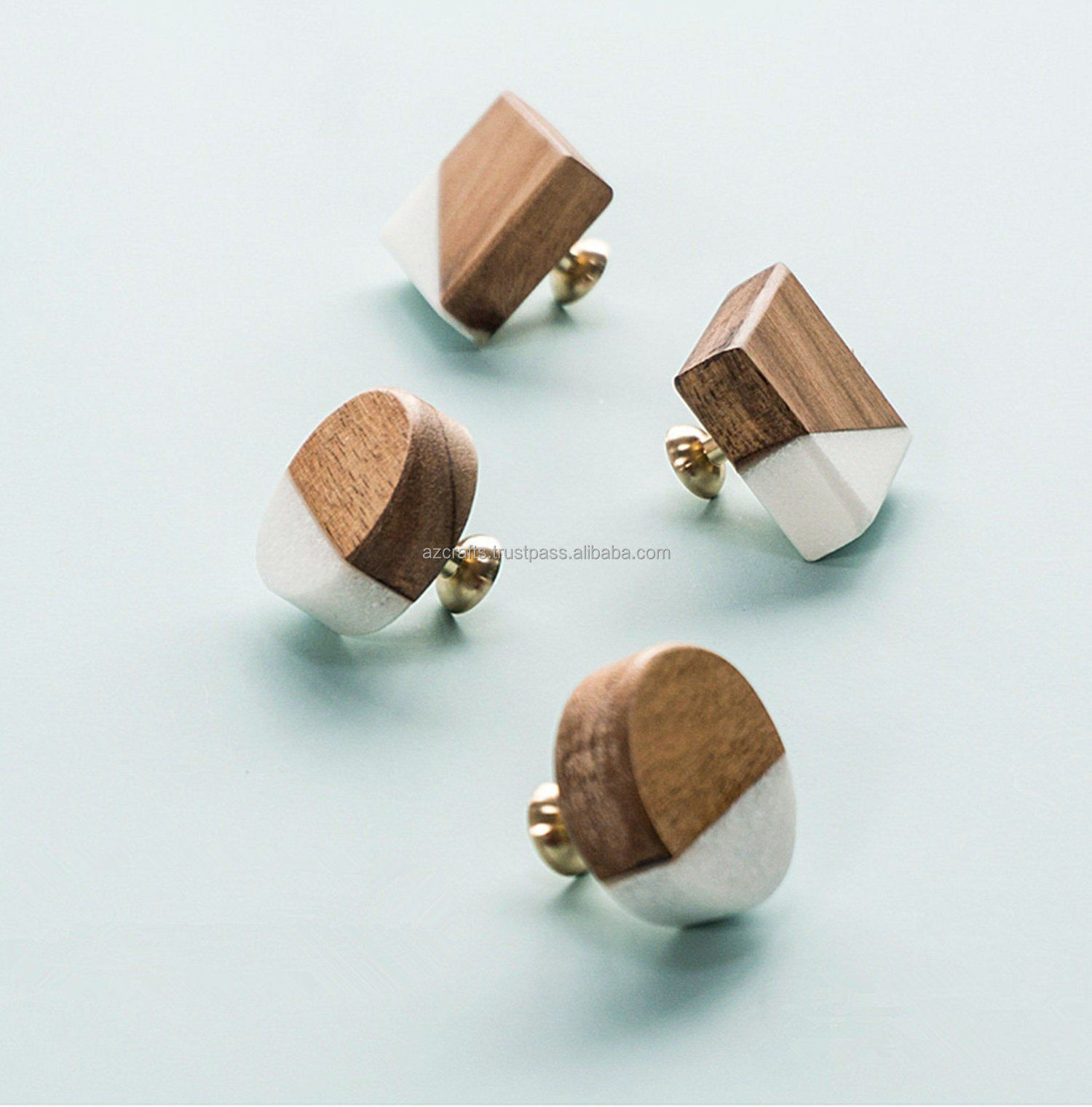 Pearl Wood and Resin Modern Drawer Knob Modern Cabinet Knobs