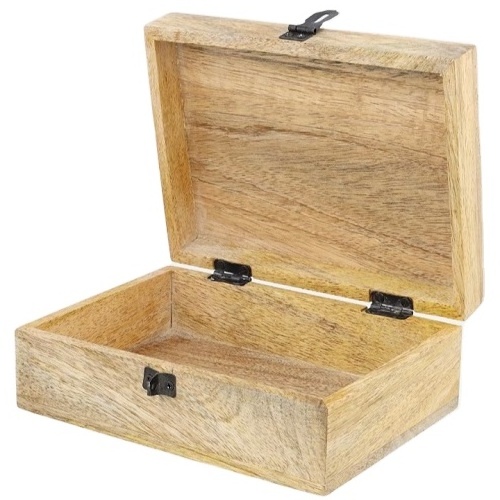 Whole sale Rectangle wooden packing box wood storage case mango wood box with lock