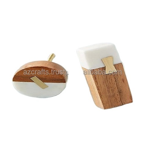 Pearl Wood and Resin Modern Drawer Knob Modern Cabinet Knobs