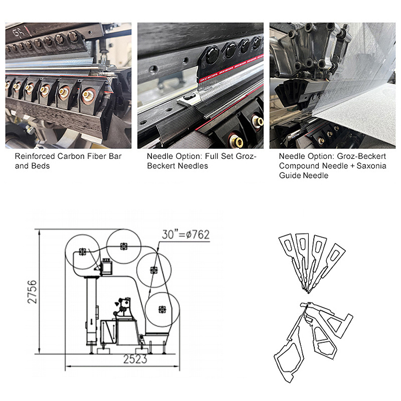 A-ZEN Manufactory Wholesale HKS4EL pattern disc drive high speed warp knitting machine for tricot-holland-velvet