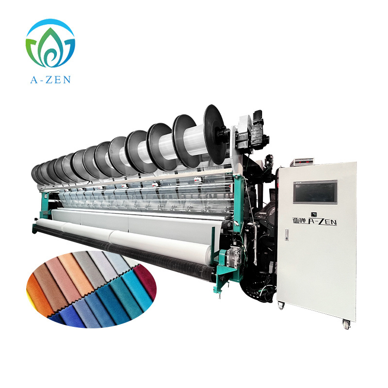 A-ZEN China Big Factory Good Price HKS3M pattern disc drive Electronical let-off warp knitting machine for SOFA FABRIC