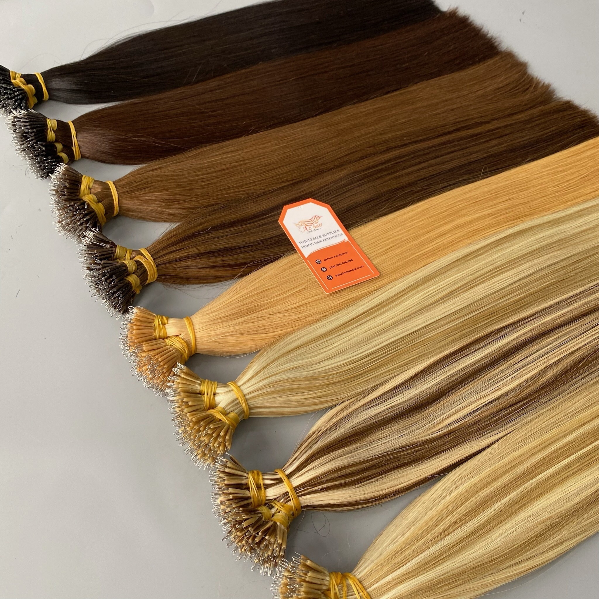 Wholesale Remy Vietnamese Nanotip Human Hair Extensions Micro Link Raw Virgin Hair Pre Bonded Nano Tip Hair Extensions