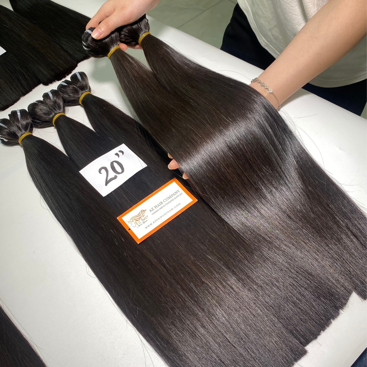 Cheap Price Bone Straight Hair Extensions Wholesale Remy Vietnamese 100% Human Hair Double Drawn Pure Raw Virgin Raw Hai