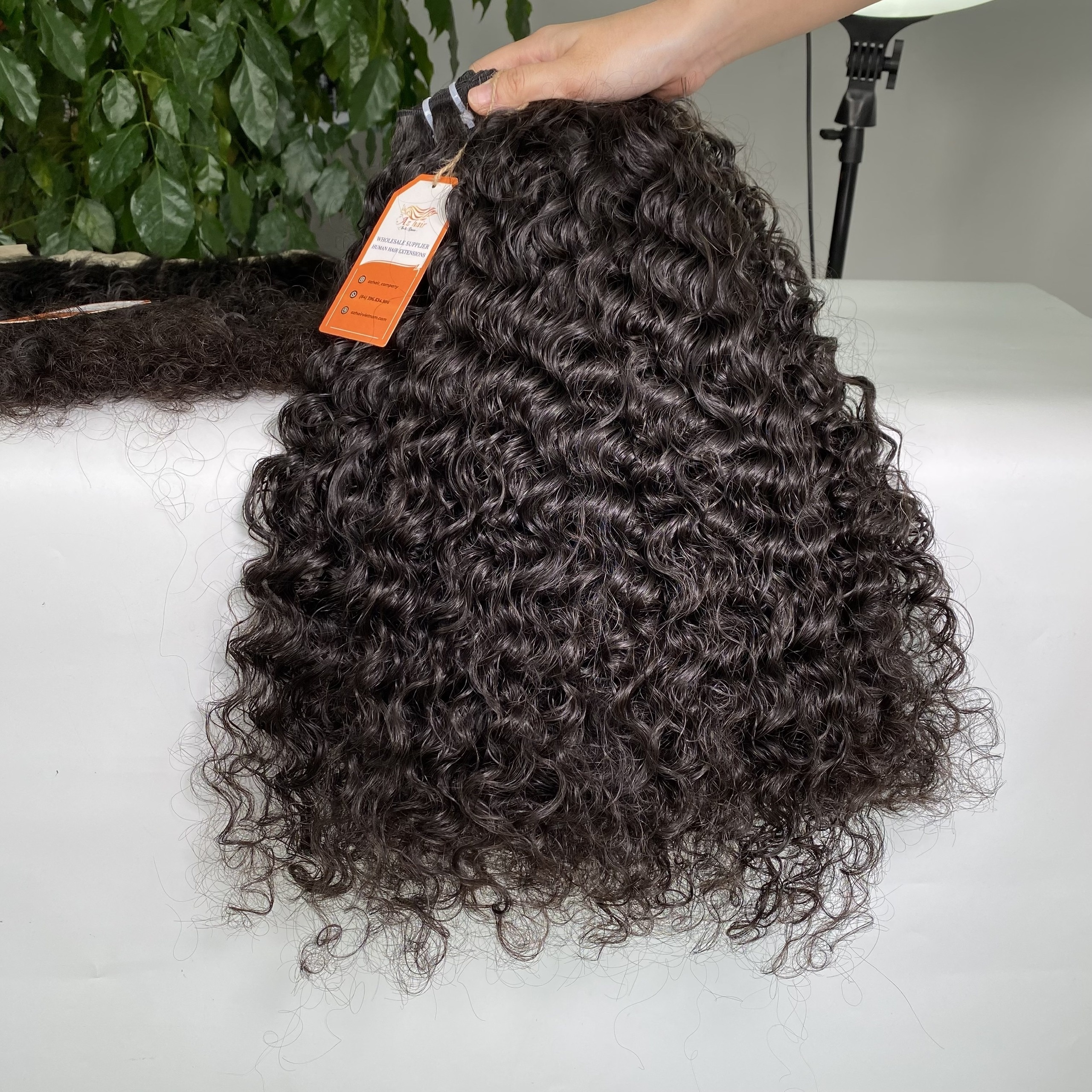 Grade 12A Super Double Drawn Curly Hair Bundles, Human Hair Extensions Best Quality Vietnamese Raw Hair